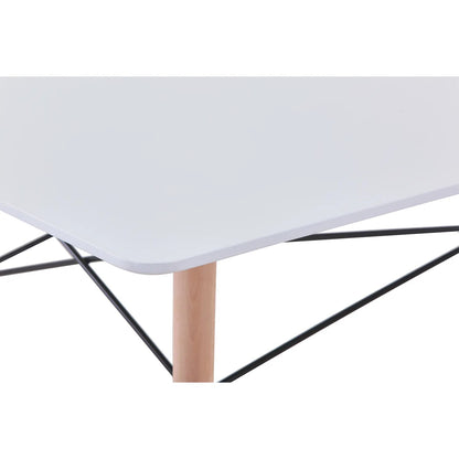Moderne Rechthoekige Eettafel met Kruisvaste Houten Poten voor Keuken Balkon Eetkamer Duurzaam Meubilair 110x70x74cm